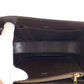 GUCCI Handbag leather Dark Brown Gold Metal Old Gucci Women Used Authentic