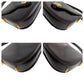 GUCCI Handbag leather Dark Brown Gold Metal Old Gucci Women Used Authentic