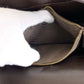 GUCCI Handbag leather Dark Brown Gold Metal Old Gucci Women Used Authentic