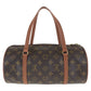 LOUIS VUITTON Handbag M51365 PVC, Leather Brown Gold Metal Handbags Mini Boston Duffel bag Papillon30 Women Used Authentic