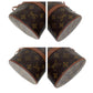 LOUIS VUITTON Handbag M51365 PVC, Leather Brown Gold Metal Handbags Mini Boston Duffel bag Papillon30 Women Used Authentic