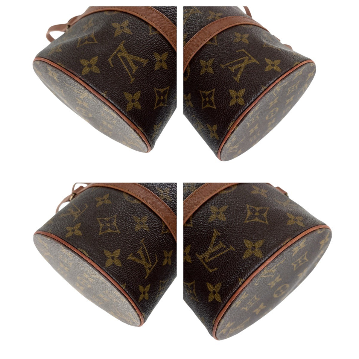 LOUIS VUITTON Handbag M51365 PVC, Leather Brown Gold Metal Handbags Mini Boston Duffel bag Papillon30 Women Used Authentic