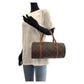 LOUIS VUITTON Handbag M51365 PVC, Leather Brown Gold Metal Handbags Mini Boston Duffel bag Papillon30 Women Used Authentic