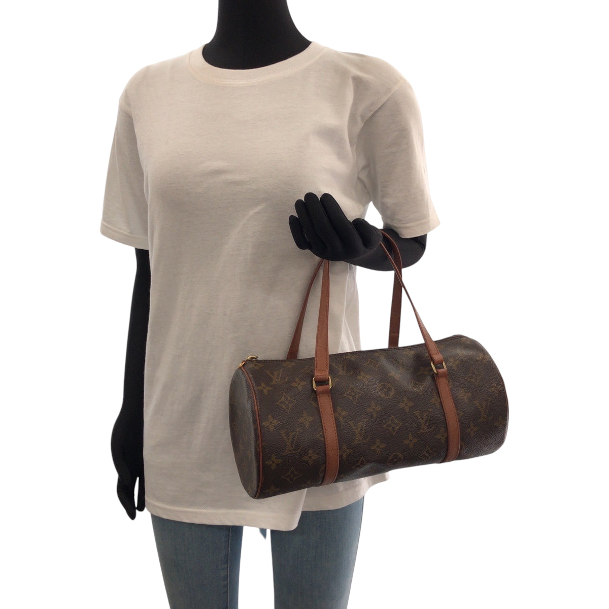 LOUIS VUITTON Handbag M51385 PVC Brown Mini Boston Duffel bag handbag Monogram Papillon 30 Women Used Authentic