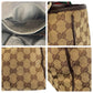 GUCCI Tote Bag 145810 GG canvas Beige Brown SilverMetal Tote Bag Shoulder Bag Sherry line Women Used Authentic