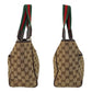 GUCCI Tote Bag 145810 GG canvas Beige Brown SilverMetal Tote Bag Shoulder Bag Sherry line Women Used Authentic