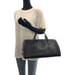 PRADA Boston Duffel bag leather Navy Gold Metal Boston Duffel bag Handbag Safiano Women(Unisex) Used Authentic