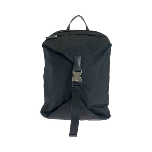 PRADA Backpack 2VZ028 Nylon Black SilverMetal Test Triangle With logo