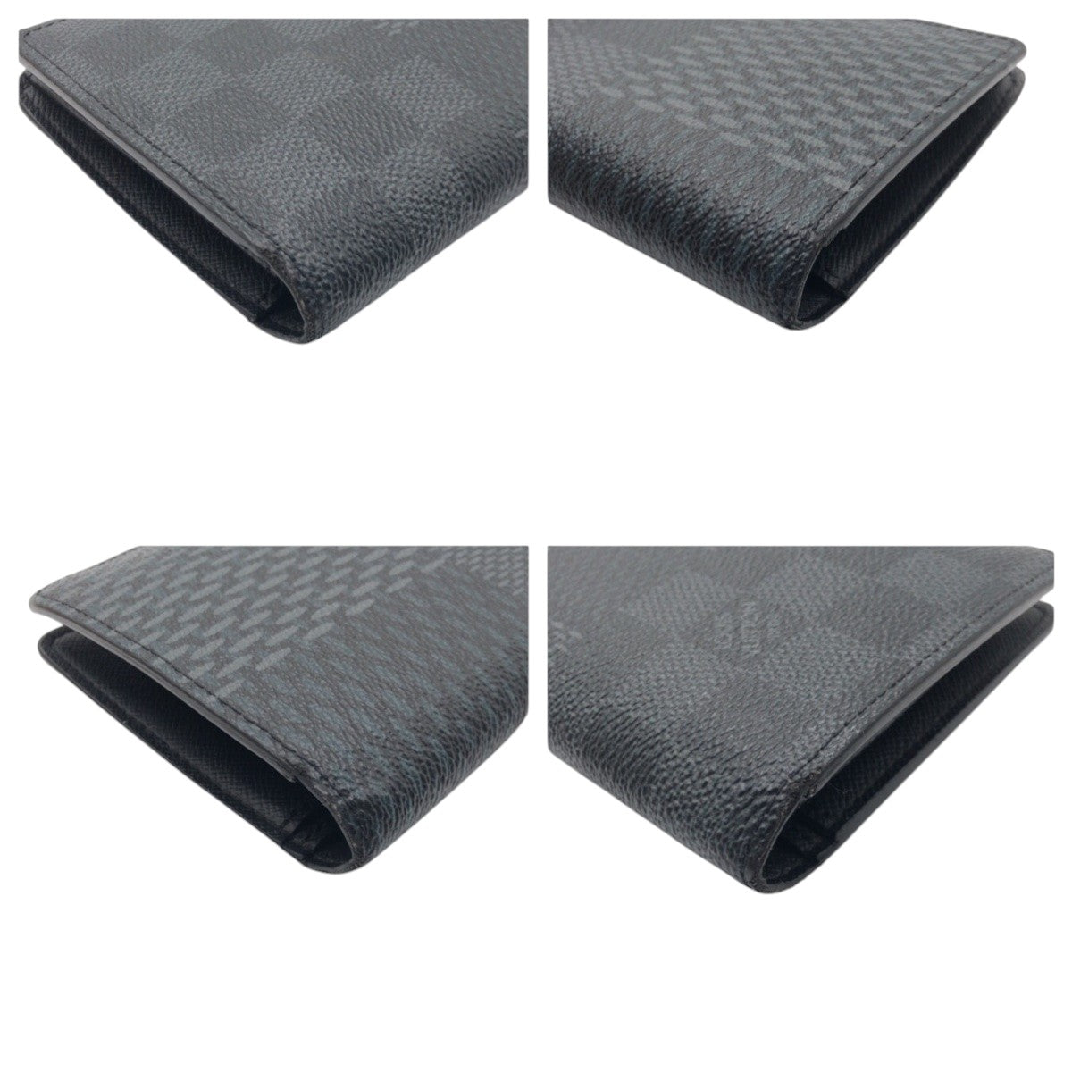 LOUIS VUITTON Long Wallet Purse N60436 PVC Black black Long Wallet Purse Damier Graphite 3D Portefeuille Brother NM mens Used Authentic