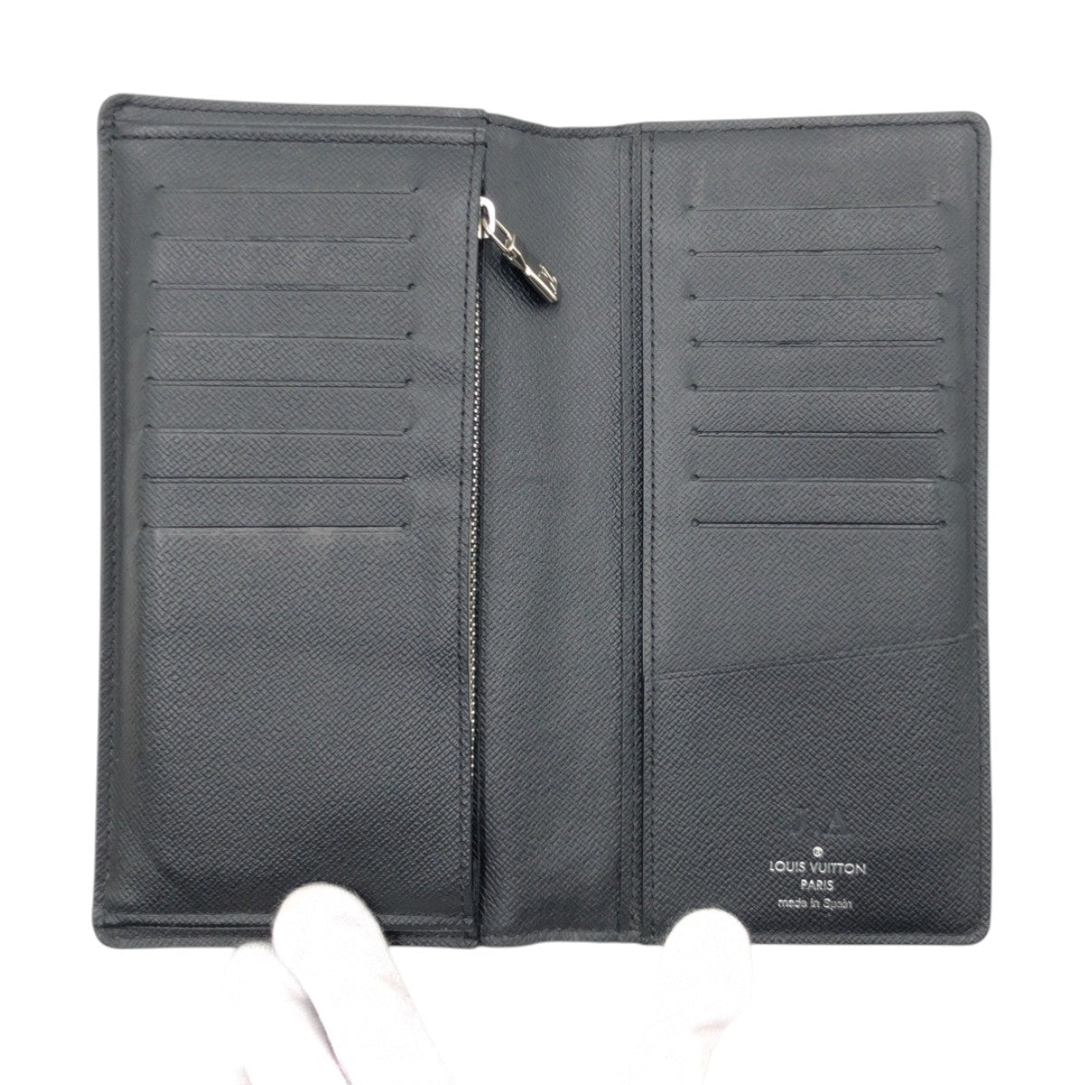 LOUIS VUITTON Long Wallet Purse N60436 PVC Black black Long Wallet Purse Damier Graphite 3D Portefeuille Brother NM mens Used Authentic