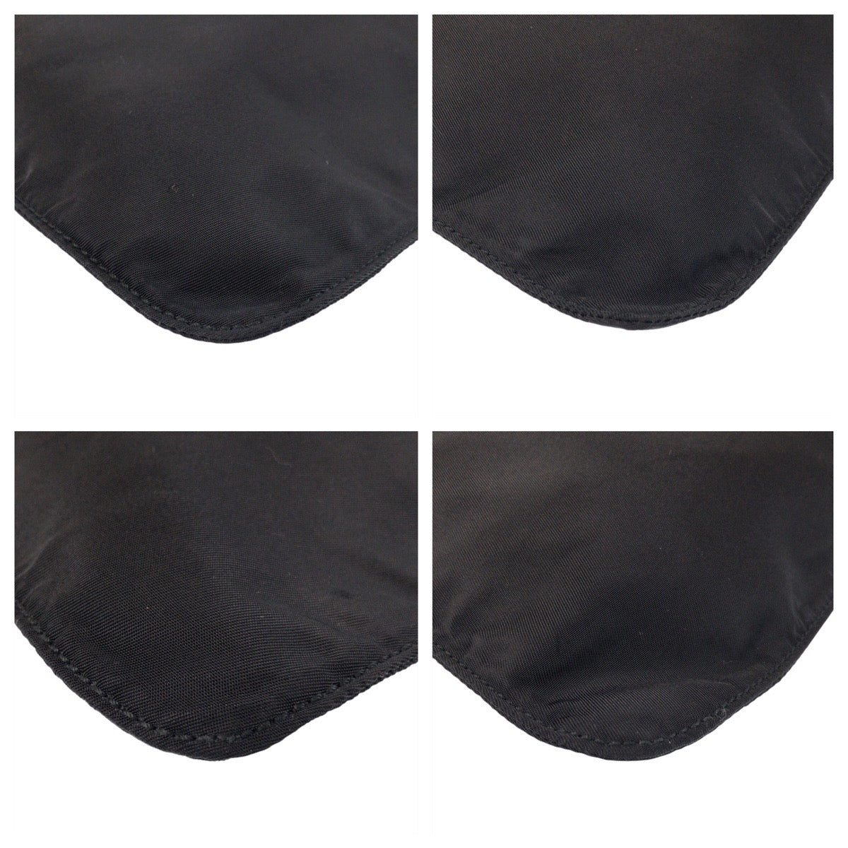 PRADA Shoulder Bag Nylon Black SilverMetal Shoulder Bag Messenger bag Test Triangle With logo Women Used Authentic