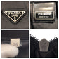 PRADA Shoulder Bag Nylon Black SilverMetal Shoulder Bag Messenger bag Test Triangle With logo Women Used Authentic