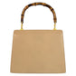 GUCCI Handbag 000 110 Leather, Bamboo Beige Gold Metal Handbag Bamboo Women Used Authentic