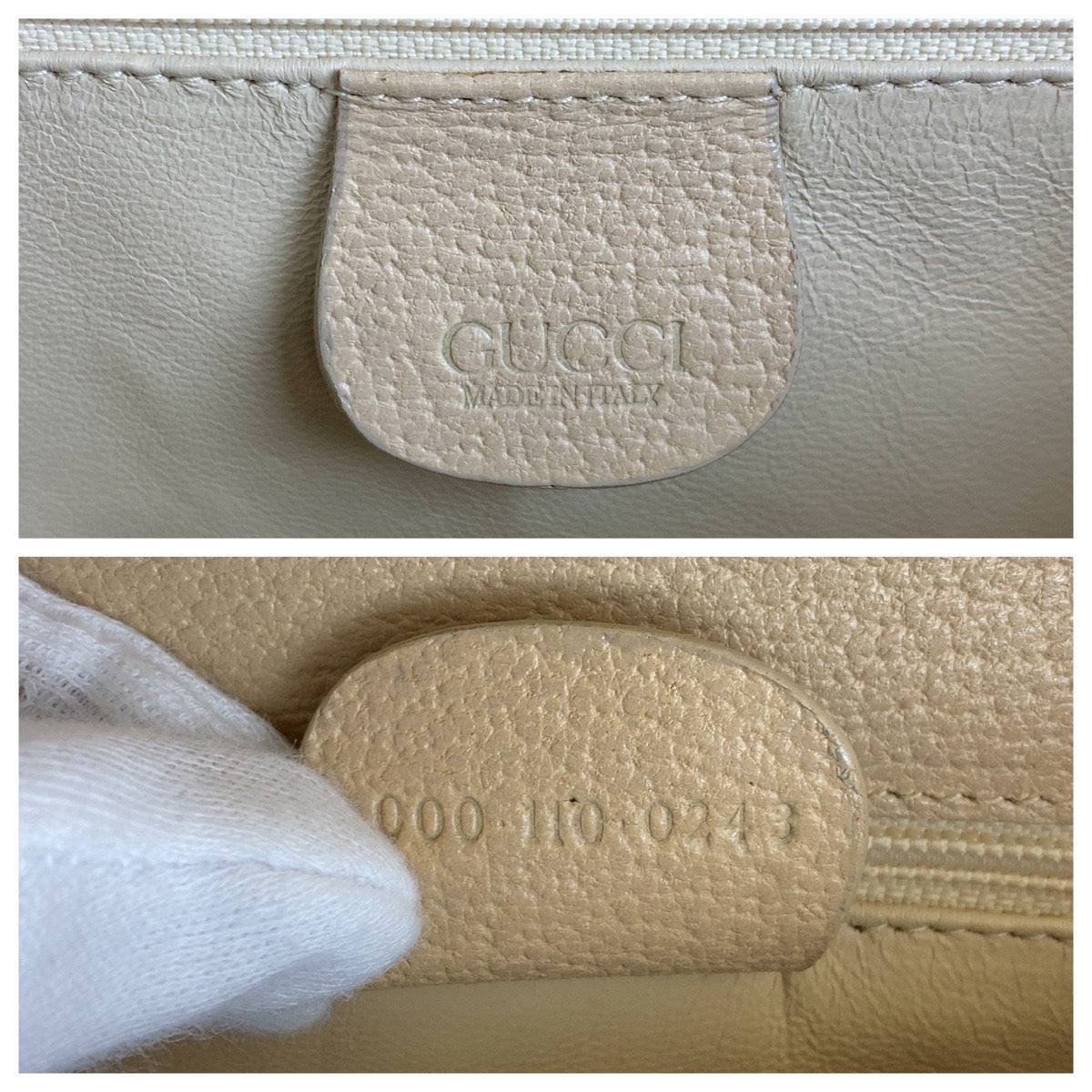 GUCCI Handbag 000 110 Leather, Bamboo Beige Gold Metal Handbag Bamboo Women Used Authentic