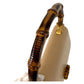 GUCCI Handbag 000 110 Leather, Bamboo Beige Gold Metal Handbag Bamboo Women Used Authentic