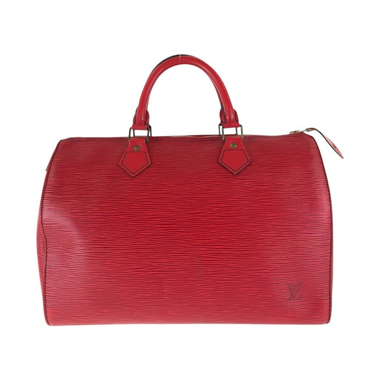 LOUIS VUITTON Handbag M43007 leather Castilian red Handbags Mini Boston Duffel bag Epi Speedy 30 Women Used Authentic