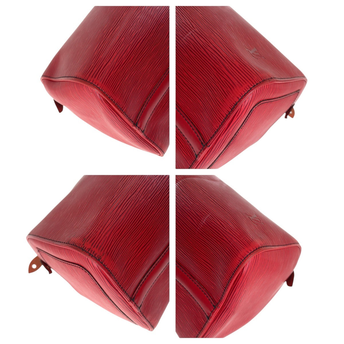 LOUIS VUITTON Handbag M43007 leather Castilian red Handbags Mini Boston Duffel bag Epi Speedy 30 Women Used Authentic
