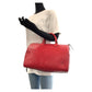 LOUIS VUITTON Handbag M43007 leather Castilian red Handbags Mini Boston Duffel bag Epi Speedy 30 Women Used Authentic
