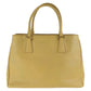 PRADA Tote Bag leather yellow Tote Bag Shoulder Bag Safiano Galleria TriangleWith logo Women Used Authentic