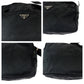PRADA Shoulder Bag Nylon Black SilverMetal Test Triangle With logo