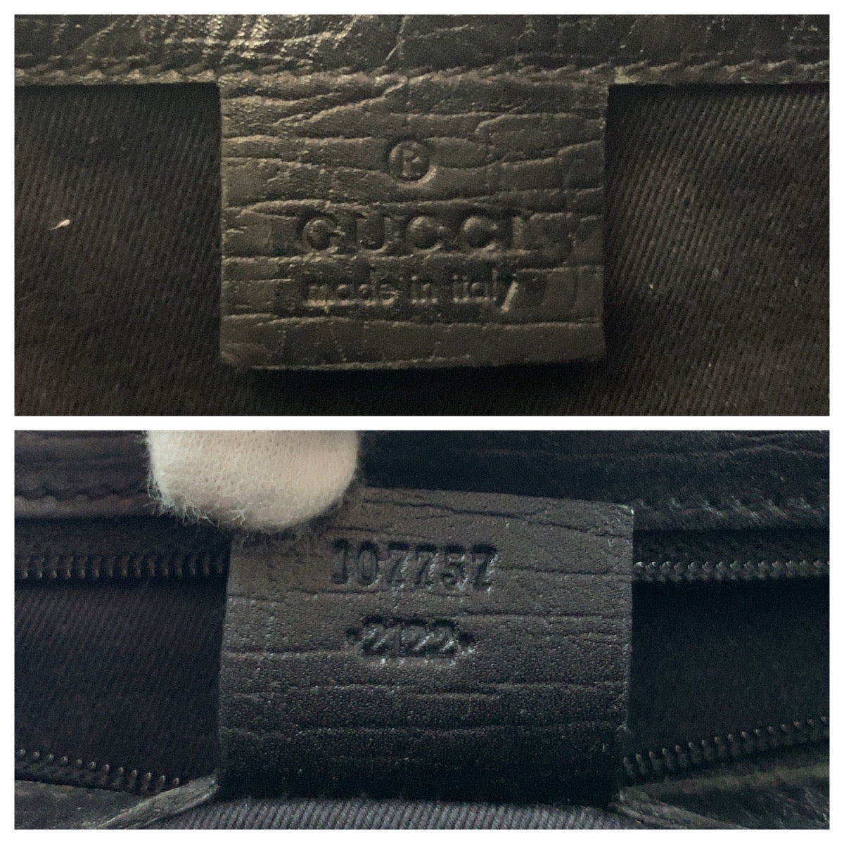 GUCCI Tote Bag 107757 GG canvas Black SilverMetal Tote Bag Shoulder Bag Women Used Authentic