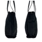 PRADA Tote Bag Nylon, Leather Black SilverMetal Tote Bag Shoulder Bag Test Triangle With logo Women(Unisex) Used Authentic