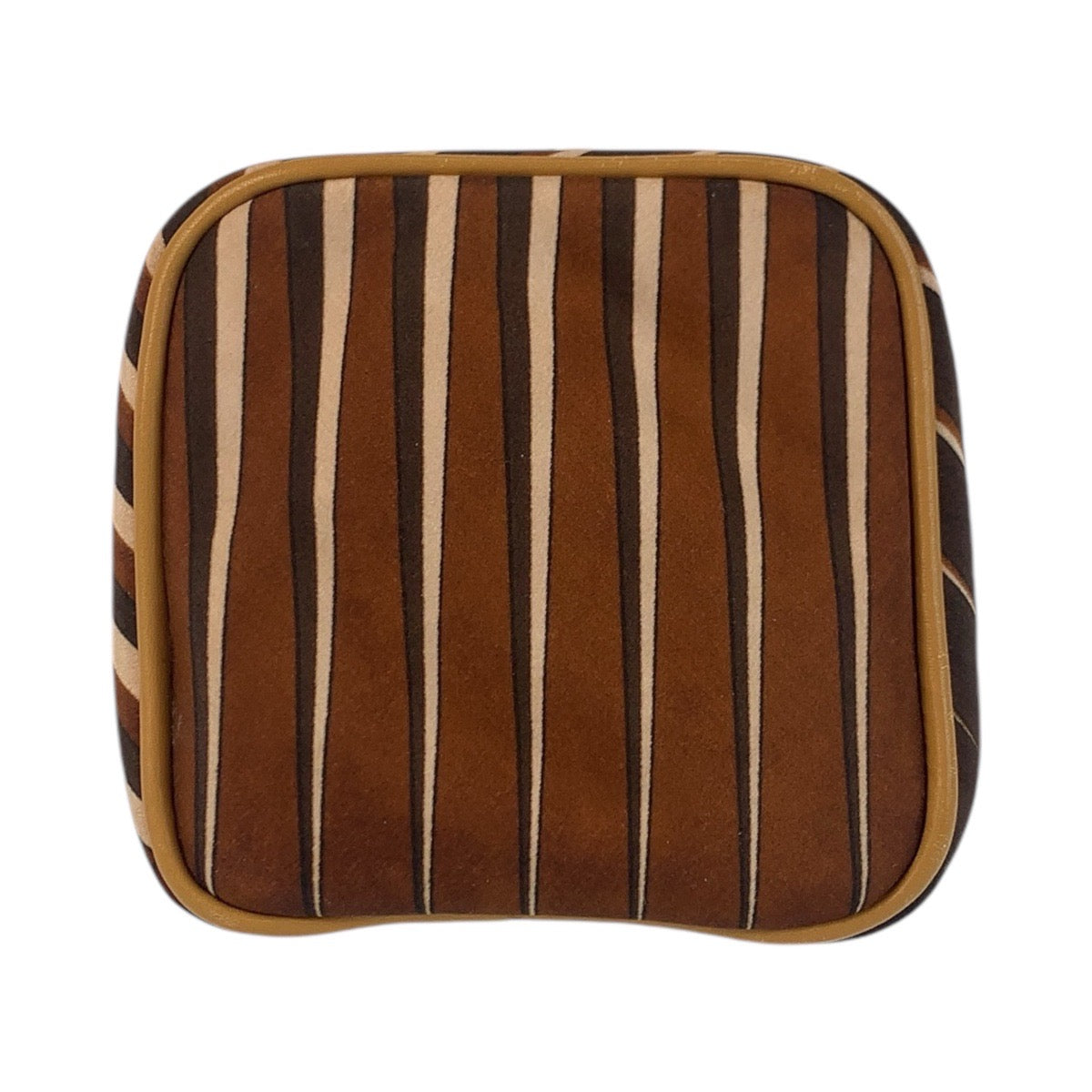 GUCCI Handbag 039 9054 Nylon Brown Gold Metal Handbag pouch Women Used Authentic