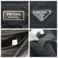 PRADA Shoulder Bag Nylon Black SilverMetal Shoulder Bag pochette Test Triangle With logo Women Used Authentic