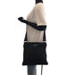 PRADA Shoulder Bag Nylon Black SilverMetal Shoulder Bag pochette Test Triangle With logo Women Used Authentic