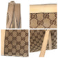 GUCCI Tote Bag 141470 GG canvas, leather Beige White Gold Metal Tote Bag Shoulder Bag Abbey Women Used Authentic