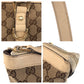 GUCCI Tote Bag 141470 GG canvas, leather Beige White Gold Metal Tote Bag Shoulder Bag Abbey Women Used Authentic