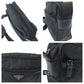 PRADA Shoulder Bag BT0166 Nylon Black SilverMetal Shoulder Bag pochette Test Triangle With logo Women Used Authentic