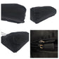 PRADA Tote Bag Nylon Black SilverMetal Tote Bag Shoulder Bag Test Triangle With logo Women Used Authentic