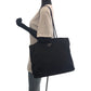 PRADA Tote Bag Nylon Black SilverMetal Tote Bag Shoulder Bag Test Triangle With logo Women Used Authentic