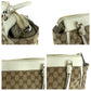 GUCCI Tote Bag 189831 GG canvas Beige White Gold Metal Tote Bag Handbag Shoulder Bag Abbey Women Used Authentic