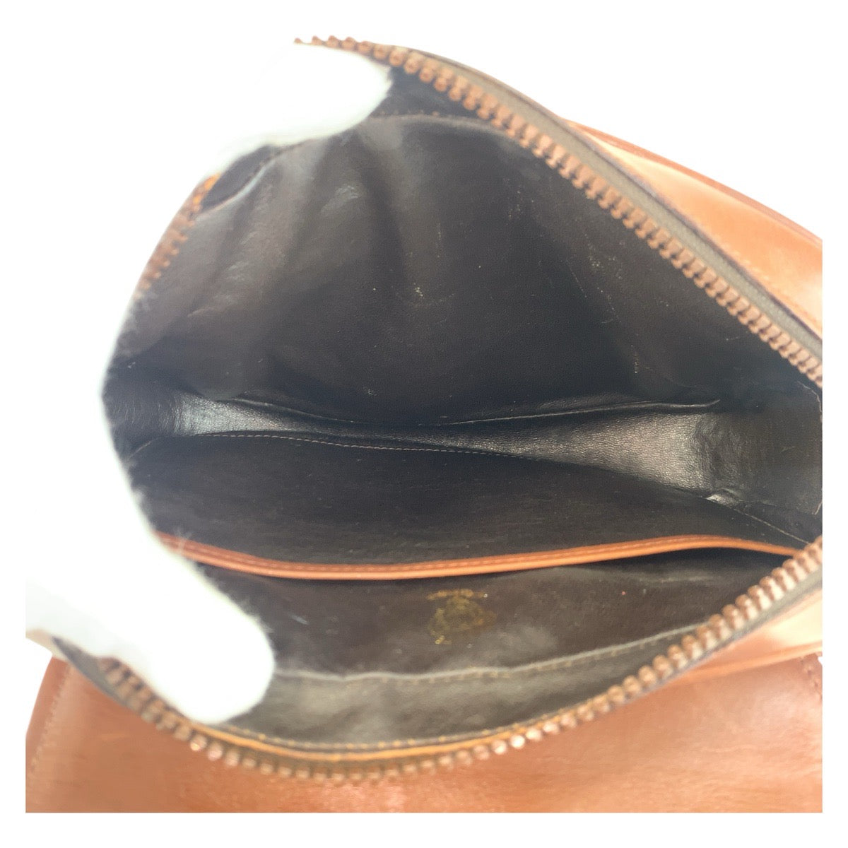GUCCI Shoulder Bag Suede, Leather Brown Gold Metal Shoulder Bag pochette Old Gucci Women Used Authentic