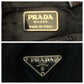 PRADA Backpack Nylon Black SilverMetal Backpack Backpack Test Triangle With logo Women Used Authentic