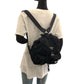 PRADA Backpack Nylon Black SilverMetal Backpack Backpack Test Triangle With logo Women Used Authentic