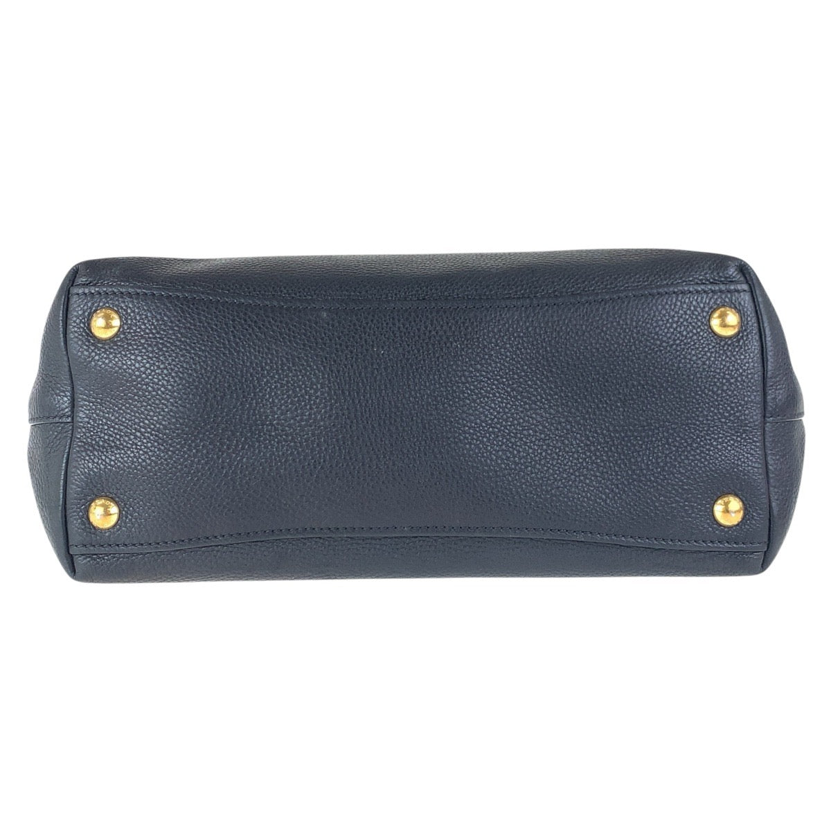 PRADA Tote Bag leather Black GoldMetal