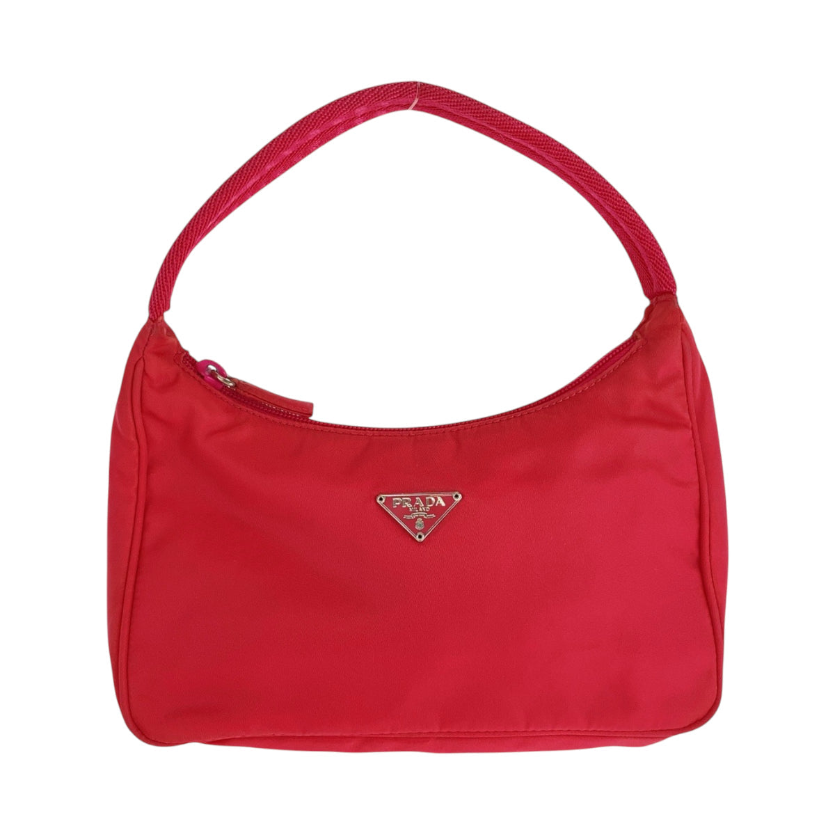 PRADA Handbag Nylon pink Handbag accessory pouch Test Triangle With logo Women Used Authentic