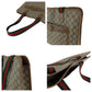 GUCCI Tote Bag 89 02 997 GG Supreme Canvas Brown Beige Gold Metal Tote Bag Shoulder Bag Old Gucci Shelly Line Women Used Authentic