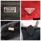 PRADA Backpack B4650 Nylon Red Silver Metal Rucksack Backpack Test Triangle With logo Women Used Authentic