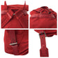 PRADA Backpack B4650 Nylon Red Silver Metal Rucksack Backpack Test Triangle With logo Women Used Authentic