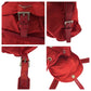 PRADA Backpack B4650 Nylon Red Silver Metal Rucksack Backpack Test Triangle With logo Women Used Authentic