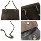 GUCCI Shoulder Bag leather Brown Gold Metal Shoulder Bag pochette Old Gucci Women Used Authentic