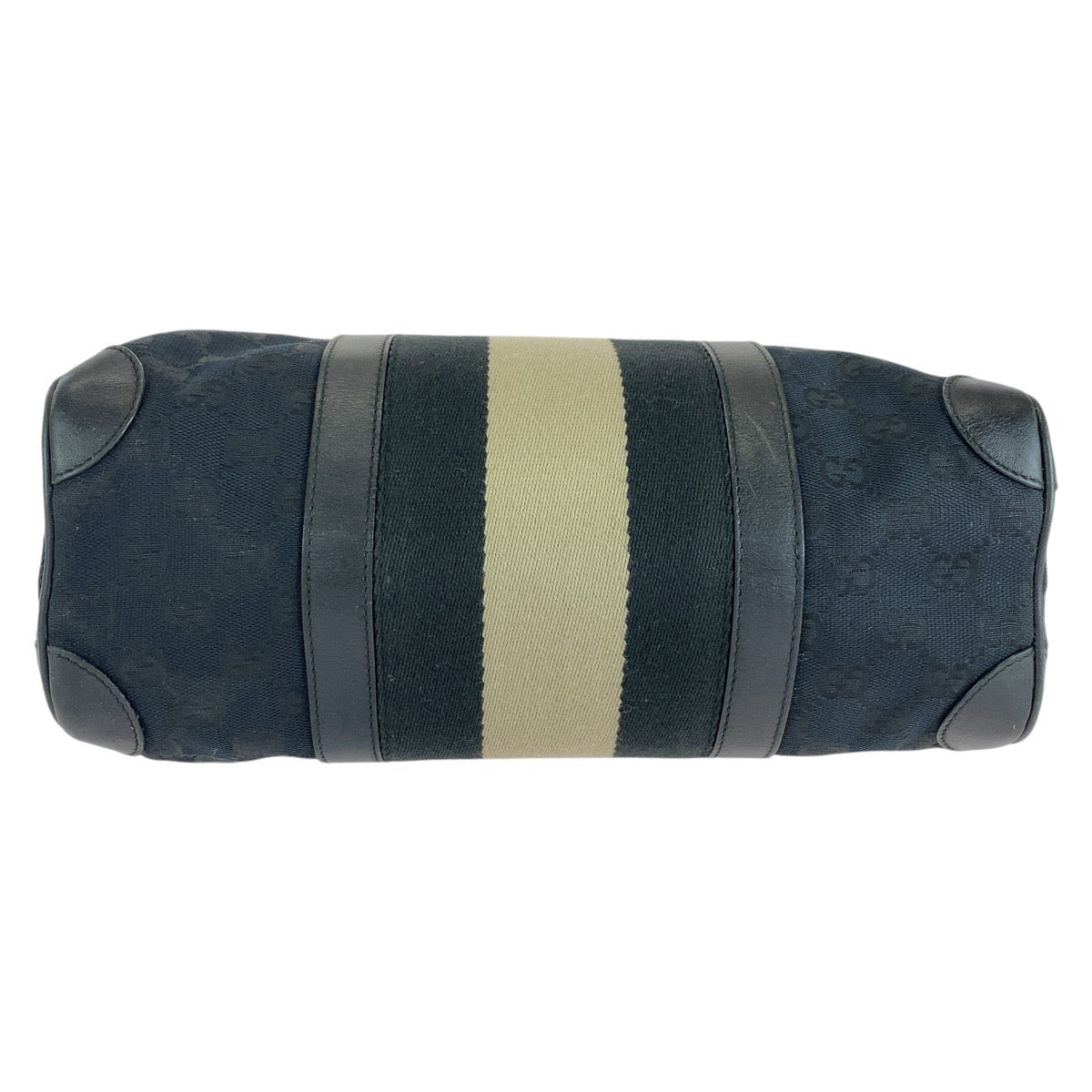 GUCCI Handbag 000 0851 GG canvas, leather black Handbags Mini Boston Duffel bag Sherry line Women Used Authentic