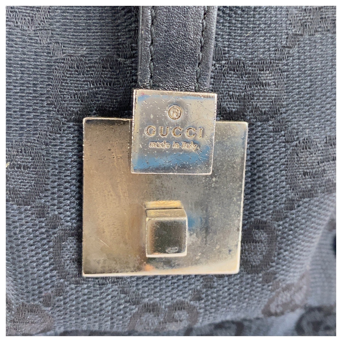GUCCI Handbag 000 0851 GG canvas, leather black Handbags Mini Boston Duffel bag Sherry line Women Used Authentic
