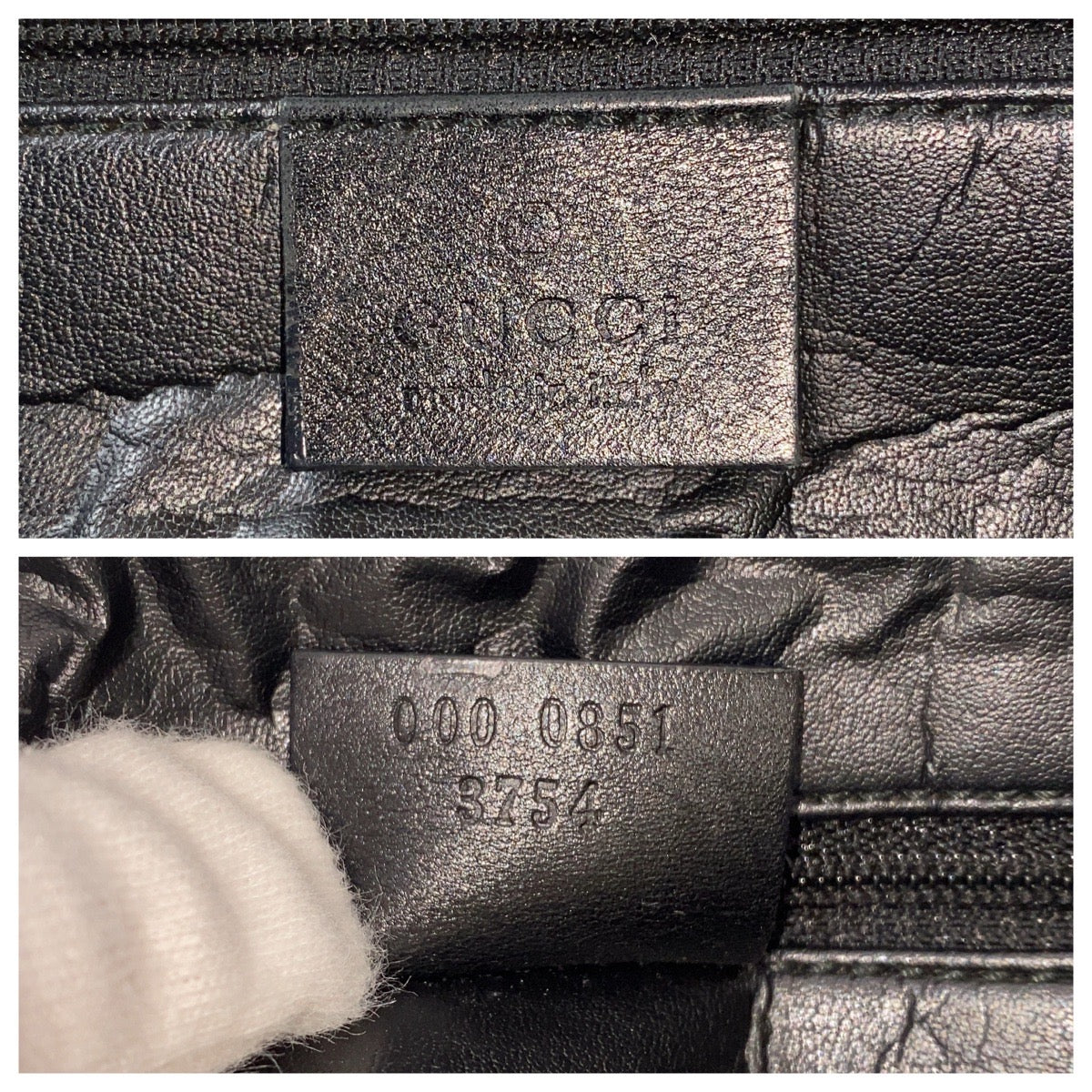 GUCCI Handbag 000 0851 GG canvas, leather black Handbags Mini Boston Duffel bag Sherry line Women Used Authentic
