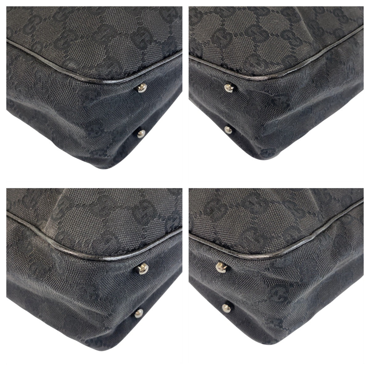 GUCCI Tote Bag 113019 GG canvas Black black
