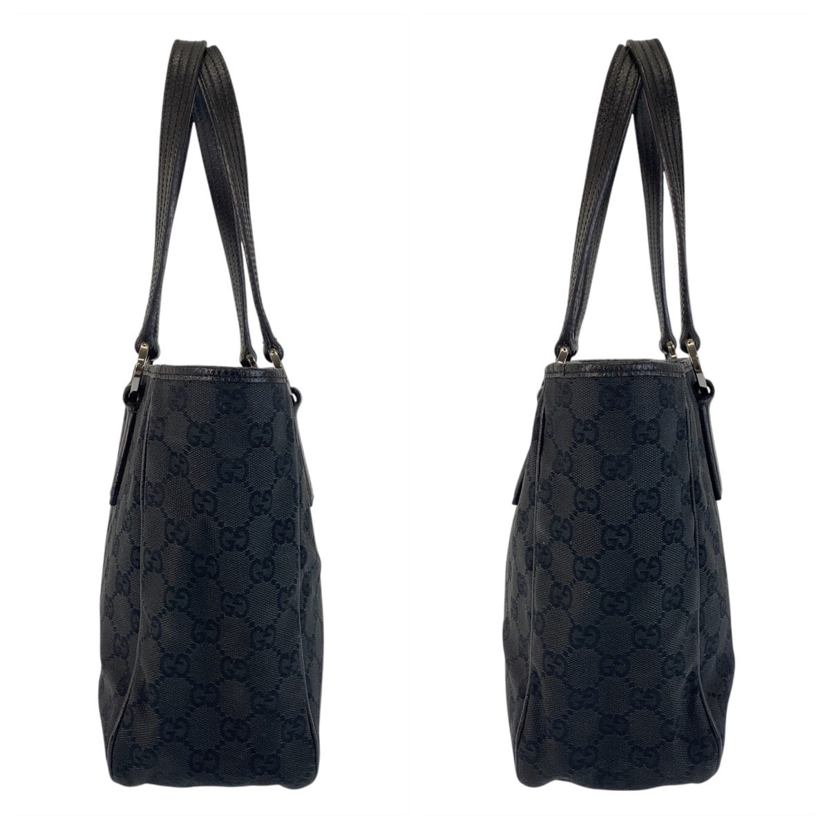 GUCCI Tote Bag 113019 GG canvas Black black